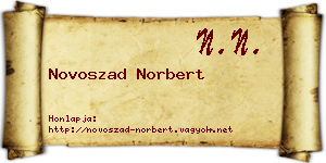 Novoszad Norbert névjegykártya